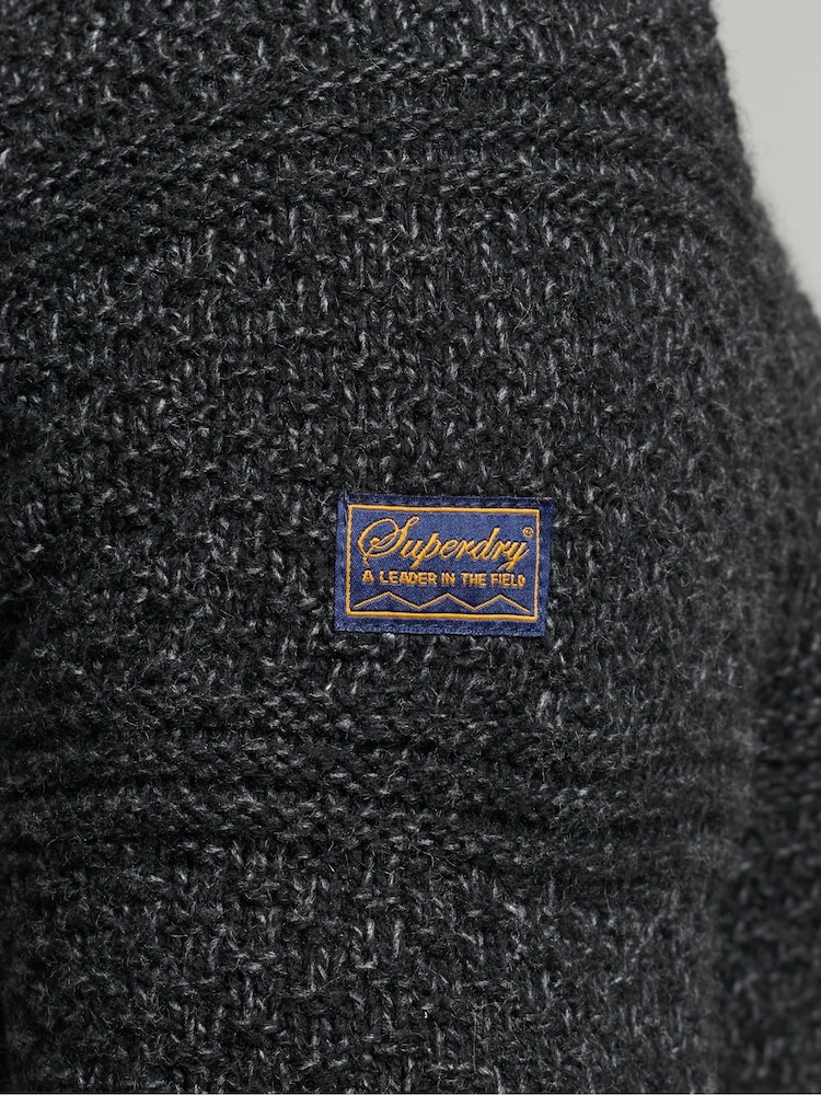Чорний - Superdry Jacob Хенлі Стрибун (англ. - Image 6 of 6