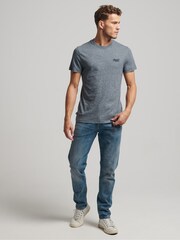 Темно-синий Frosted Grit - Superdry Vintage Embroidered 100% Cotton T-Shirt - Изображение 2 из 5