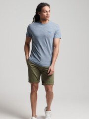 Superdry Creek Blue Marl Cotton Vintage Embroidered T-Shirt - Image 2 of 5