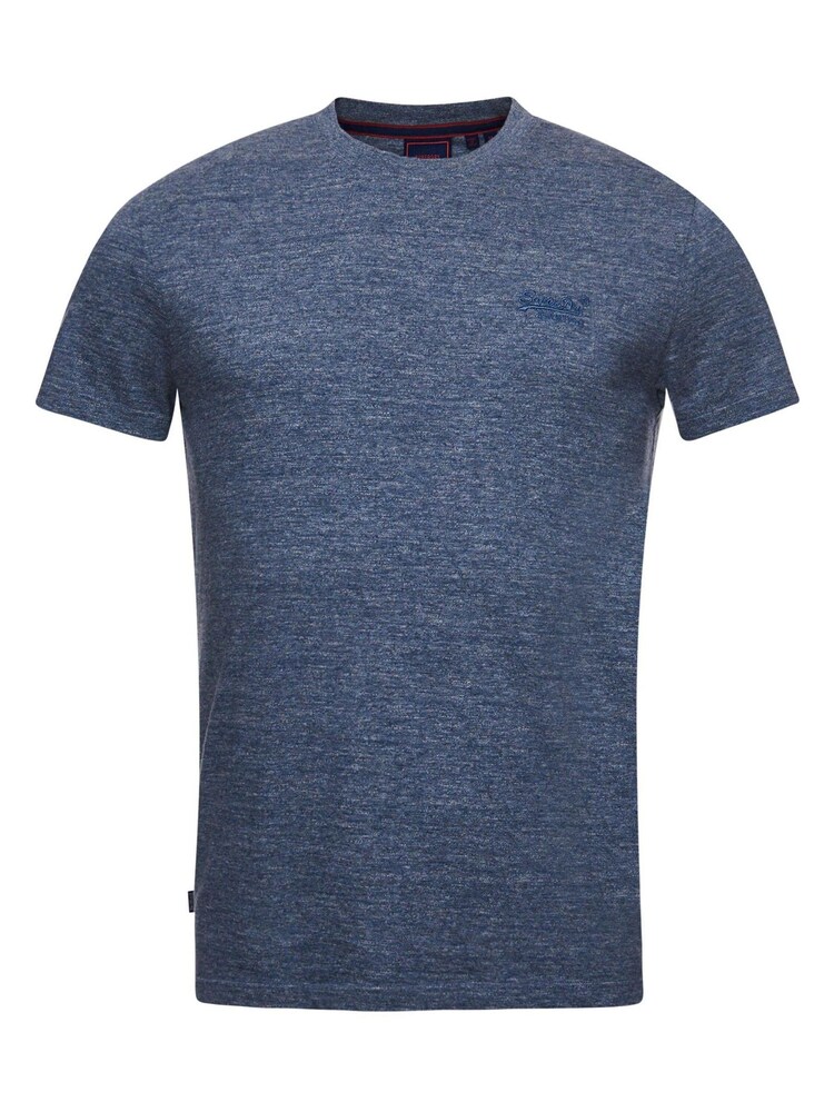 Superdry Creek Blue Marl Cotton Vintage Embroidered T-Shirt - Image 5 of 5