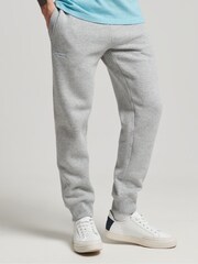 Superdry Light Grey Cotton Vintage Logo Embroidered Joggers - Image 1 of 5