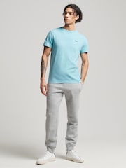 Superdry Light Grey Cotton Vintage Logo Embroidered Joggers - Image 3 of 5