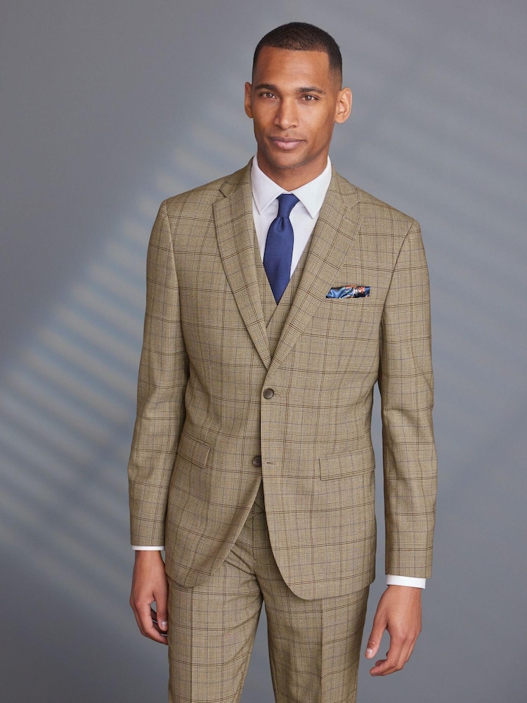 Taupe/Braun - Signature Angelico Karierter Anzug aus 100 % Wolle in Tailored Fit: Jacke - Bild 1 von 12 Taupe/Braun - Signature Angelico Karierter Anzug aus 100 % Wolle in Tailored Fit: Jacke - Bild 1 von 12