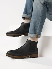 Black Leather Chelsea Boots - Image 1 of 7