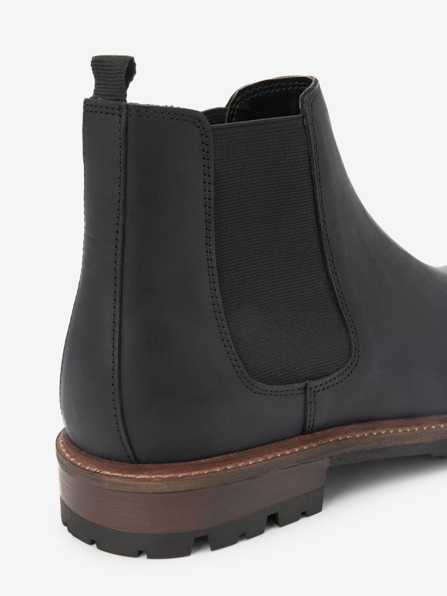 Buy Black Leather Chelsea Boots from Next Luxembourg