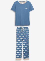 Navy Blue Mr Fox Mr Fox Scion At Next Cotton Pyjamas - Image 2 of 4