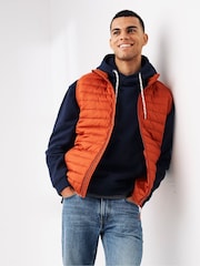 FatFace Falmouth Orange Puffer Gilet - Image 1 of 4