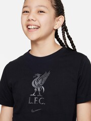 Nike Black Liverpool FC Crest T-Shirt - Image 5 of 5