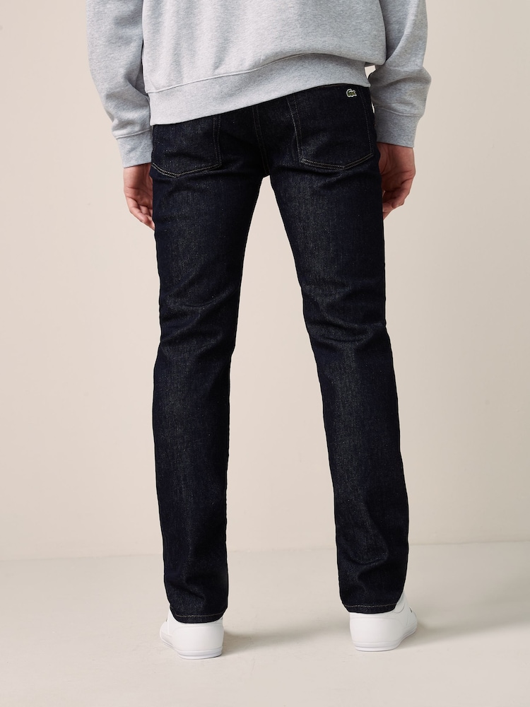 Lacoste Slim Fit Dark  Stretch Cotton Denim Jeans - Image 2 of 6