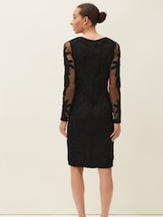 Phase Eight Black Tapework Isobel Lace Dress - Image 3 of 6