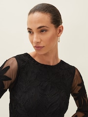 Phase Eight Black Tapework Isobel Lace Dress - Image 4 of 6