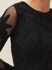 Phase Eight Black Tapework Isobel Lace Dress - Image 5 of 6