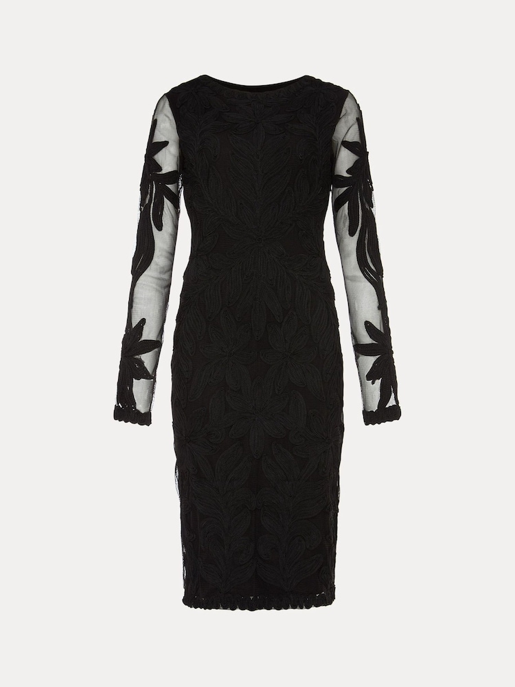 Phase Eight Black Tapework Isobel Lace Dress - Image 6 of 6