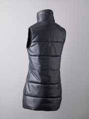 Lakeland Clothing Leather Lowood Long Black Gilet - Image 3 of 6