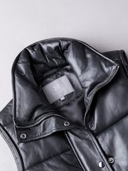 Lakeland Clothing Leather Lowood Long Black Gilet - Image 4 of 6