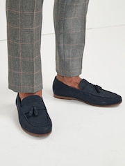 Navy Blue Tassel Loafers - Image 1 of 6