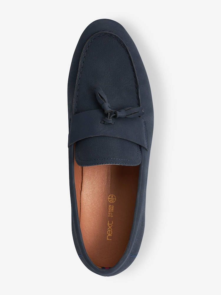 Navy Blue Tassel Loafers - Image 5 of 6