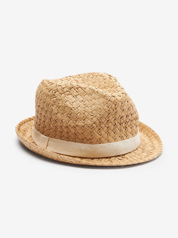 Natural Weave Trilby Hat - Image 1 of 1 Natural Weave Trilby Hat - Image 1 of 1