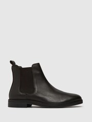 Schuh Dante Leather Chelsea Brown Boots - Image 1 of 4