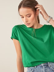 Green Bright Cap Sleeve T-Shirt Top - Image 4 of 5