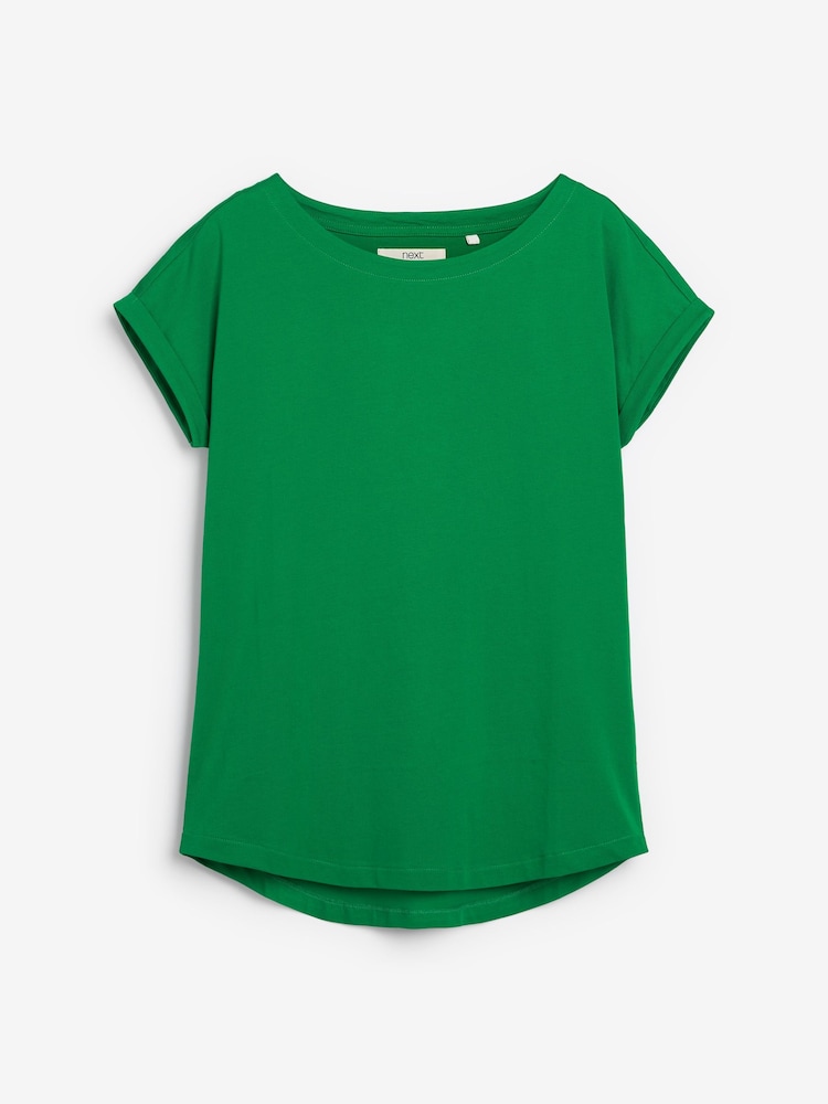 Green Bright Cap Sleeve T-Shirt Top - Image 5 of 5