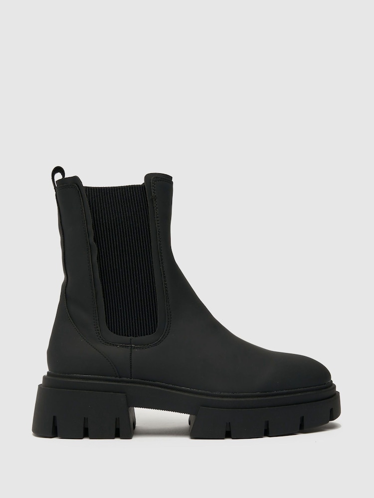 Schuh Amaya Black Chunky Chelsea Boots - Image 1 of 4 Schuh Amaya Black Chunky Chelsea Boots - Image 1 of 4
