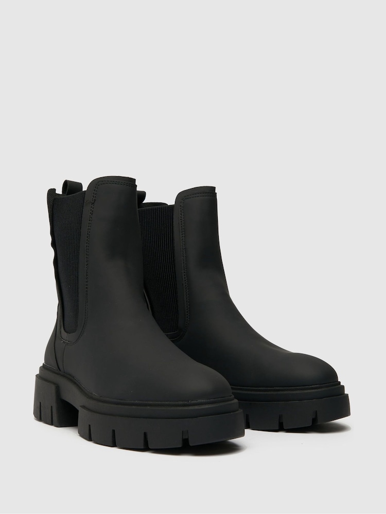 Schuh Amaya Black Chunky Chelsea Boots - Image 2 of 4