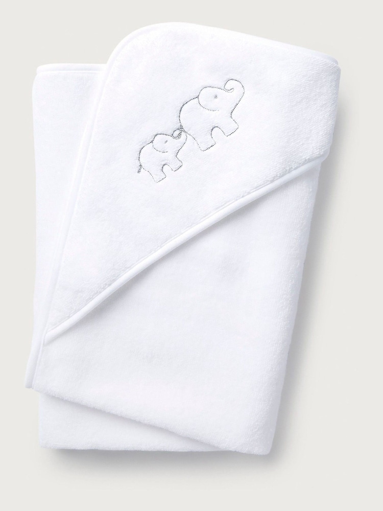 The White Company 100% Cotton Elephant Hooded Towel - Image 4 of 4
