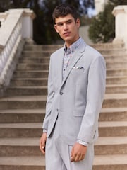 Light Grey Oversized Motionflex Stretch Suit Jacket - Image 1 of 6