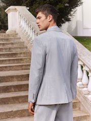 Light Grey Oversized Motionflex Stretch Suit Jacket - Image 3 of 6