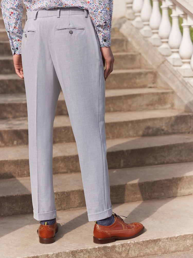 Light Grey Relaxed Fit Motionflex Stretch Suit Trousers - Image 4 of 9