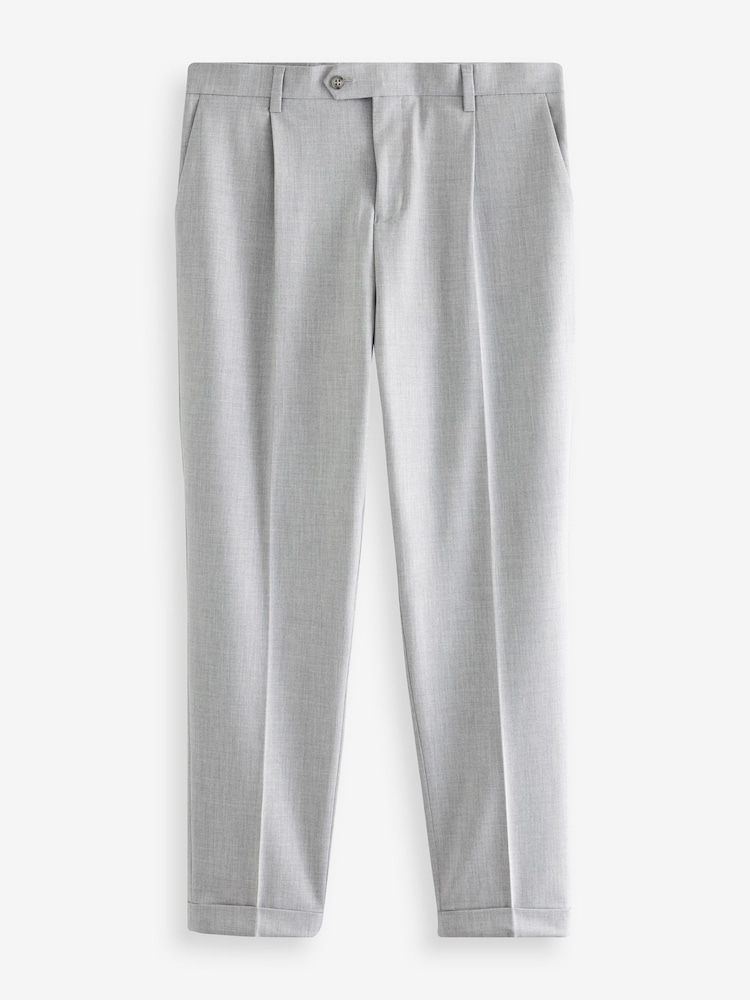 Light Grey Relaxed Fit Motionflex Stretch Suit Trousers - Image 6 of 9