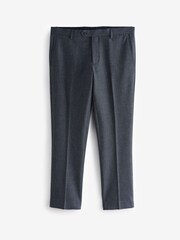 Mid Blue Slim Fit Motion Flex Textured Suit: Trousers - Image 7 of 9