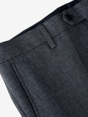 Mid Blue Slim Fit Motion Flex Textured Suit: Trousers - Image 9 of 9