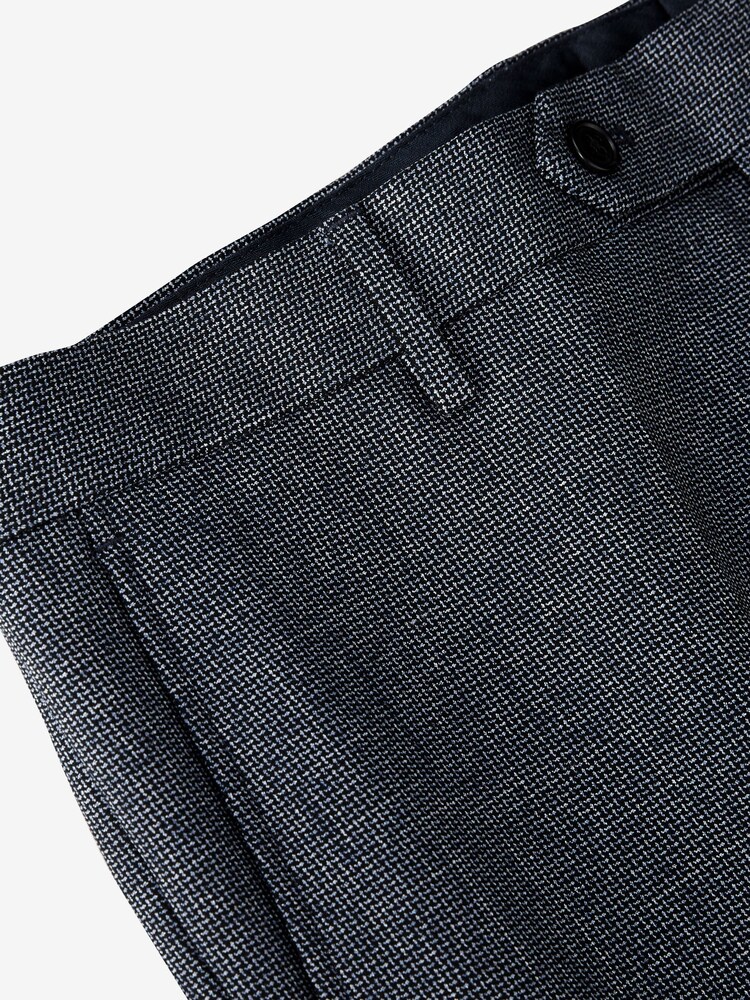 Mid Blue Slim Fit Motion Flex Textured Suit: Trousers - Image 9 of 9 Mid Blue Slim Fit Motion Flex Textured Suit: Trousers - Image 9 of 9