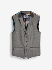 Gris - Coupe classique Gilet Donegal garni - Image 6 de 8