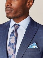 Bright Blue Windowpane Check Suit: Jacket - Image 4 of 11