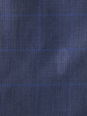 Bright Blue Windowpane Check Suit: Jacket - Image 7 of 11