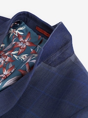 Bright Blue Windowpane Check Suit: Jacket - Image 9 of 11