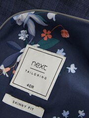 Mid Blue Check Suit: Jacket - Image 11 of 11