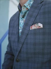 Mid Blue Check Suit: Jacket - Image 4 of 11