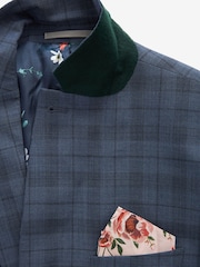 Mid Blue Check Suit: Jacket - Image 8 of 11