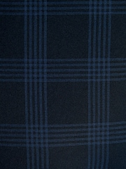 Navy Blue Skinny Fit Motion Flex Check Suit: Jacket - Image 3 of 3