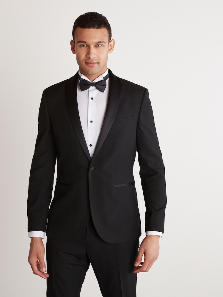 Châle noir - Slim Fit (Slim Fit) - Veste de smoking - Image 1 of 6