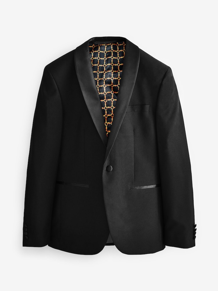 Châle noir - Slim Fit (Slim Fit) - Veste de smoking - Image 2 of 6