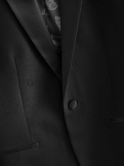 Black Shawl Slim Fit Tuxedo Suit Jacket - Image 9 of 11