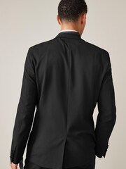 Black Slim Fit Motion Flex Stretch Suit: Jacket - Image 2 of 8