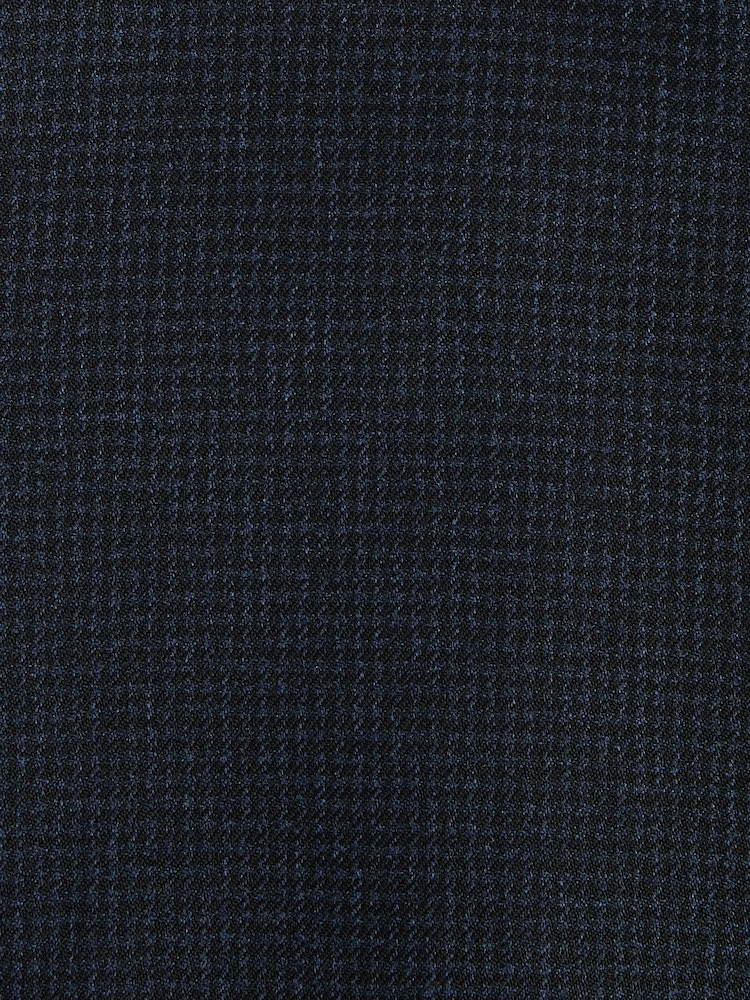 Marineblau/blau - Weste in normaler Passform mit Hahnentrittmuster - Image 6 of 6