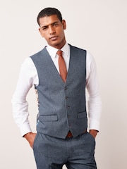 Bleu clair - Coupe classique Puppytooth Design Gilet - Image 1 of 9