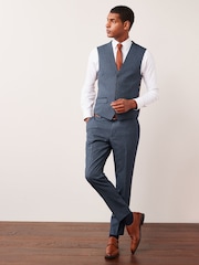 Bleu clair - Coupe classique Puppytooth Design Gilet - Image 2 of 9